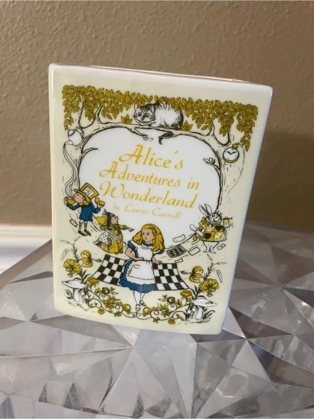 Biblio Bloom Vintage Alice Adventures In Wonderland Book Shaped Vase